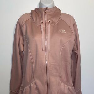 RARE North Face Rose Gold Zip Up Fitted Jacket